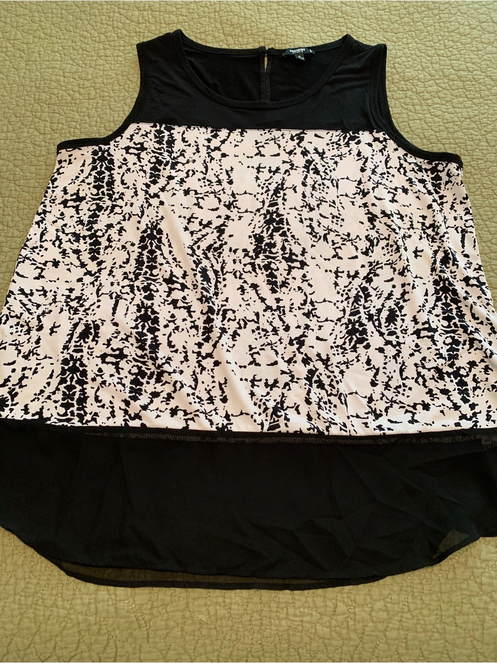 Premise Studio Woman Blouse Plus Size Black & White Sleeveless 1X - Picture 5 of 11